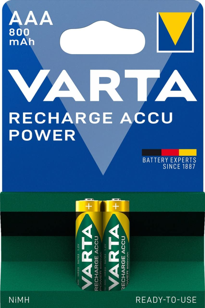 Batterie ricaricabili AAA VARTA Ready2Use precaricata Micro Ni-Mh (pacco da 2, 800mAh NO effetto memoria