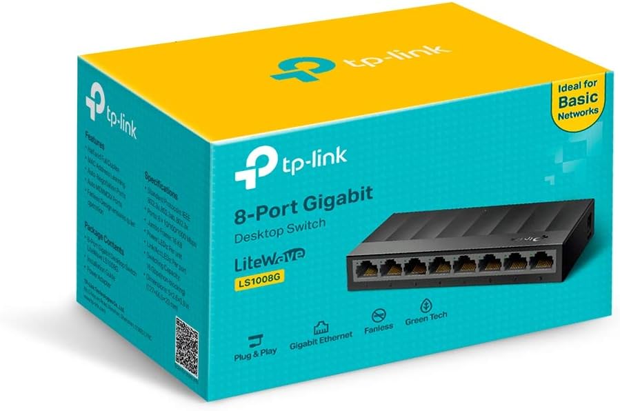 Switch Hub 8 Porte Gigabit Ethernet TPD-Link LS1008G 