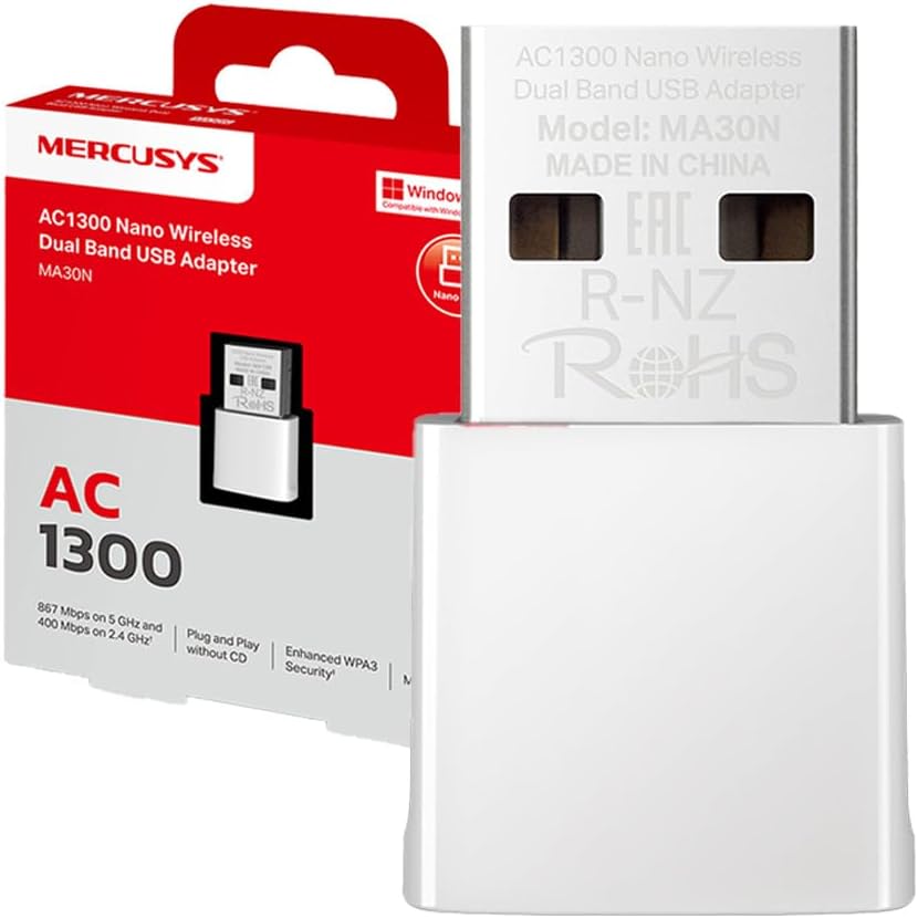 USB Wireless Dual Band 1300Mbps Mercusys  Nano MA30N