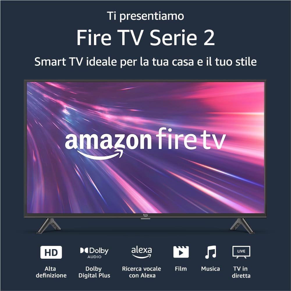 Smart TV 40 Fire TV Serie 2 Digitale Terrestre DVB-T/T2 HD 1080p