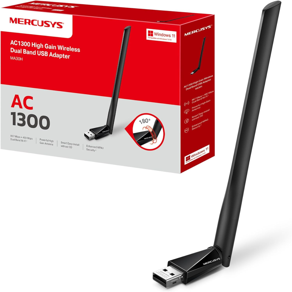 USB Wireless Dual Band 1300Mbps Mercusys High Gain MA30H