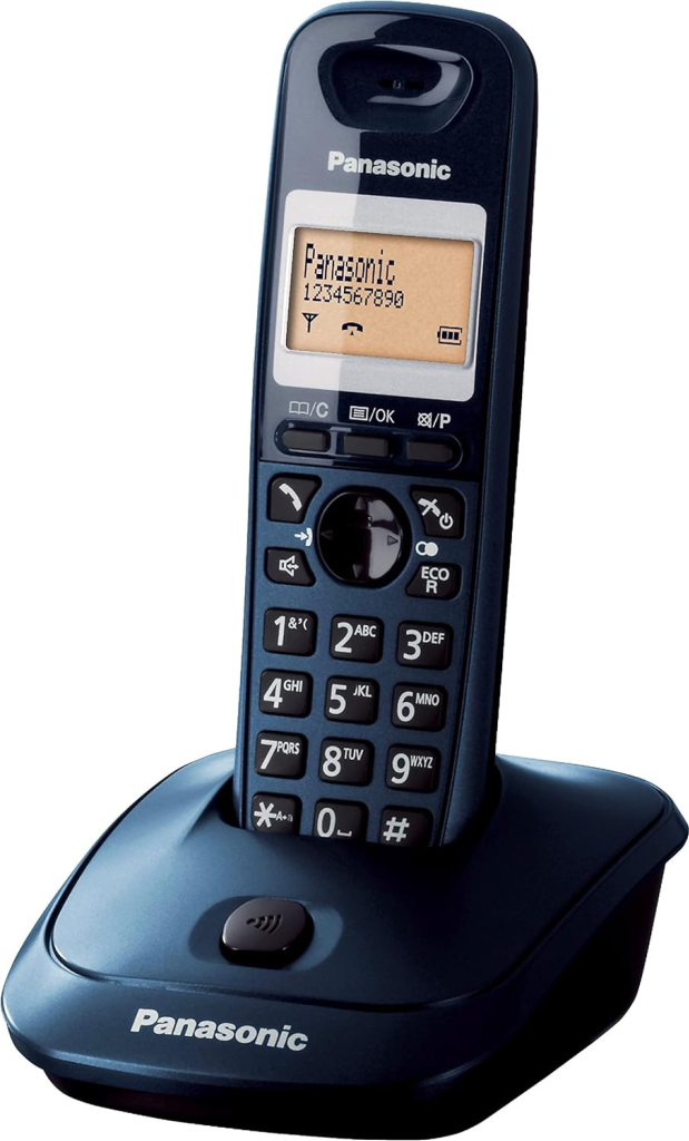 Telefono Panasonic KX-TG2511 Cordless Nero con Vivavoce